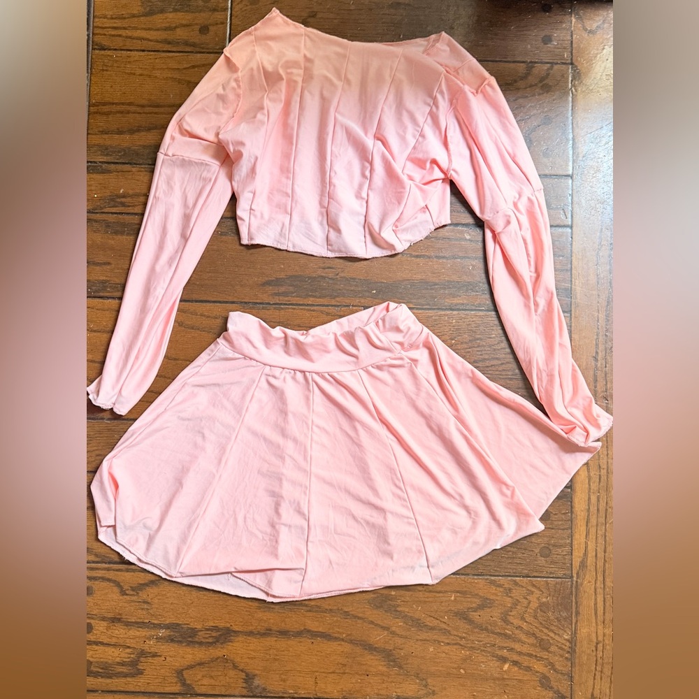 Cute Pink matching skirt and top set
